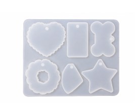 Molde silicona 6 tag diferentes 